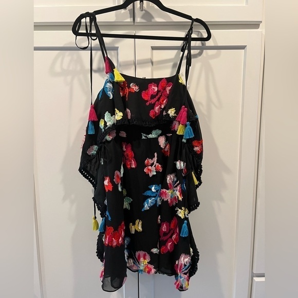 Tanya Taylor Gabriella Silk Georgette Boho Tassel Mini Dress. Size 2. Gorgeous! - Picture 16 of 16